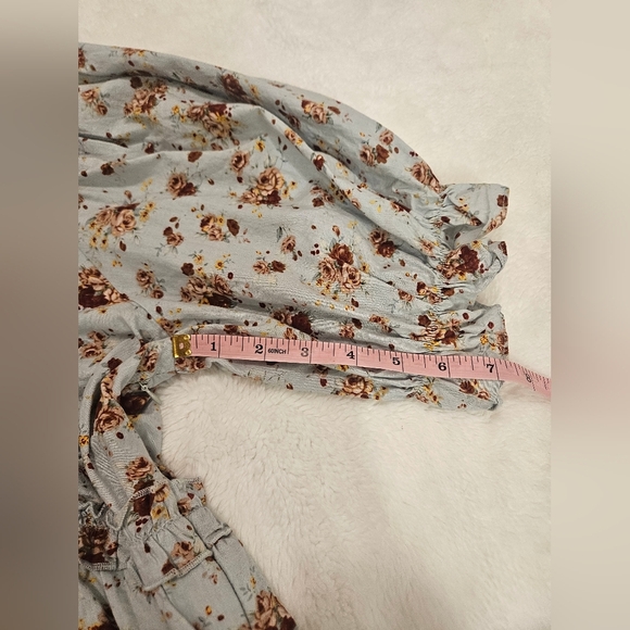 Tuckernuck Hyacinh House Rela Floral Ruffle Babydoll Blouse Size M - Picture 11 of 13